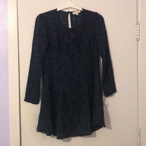 Dark green snake print dress